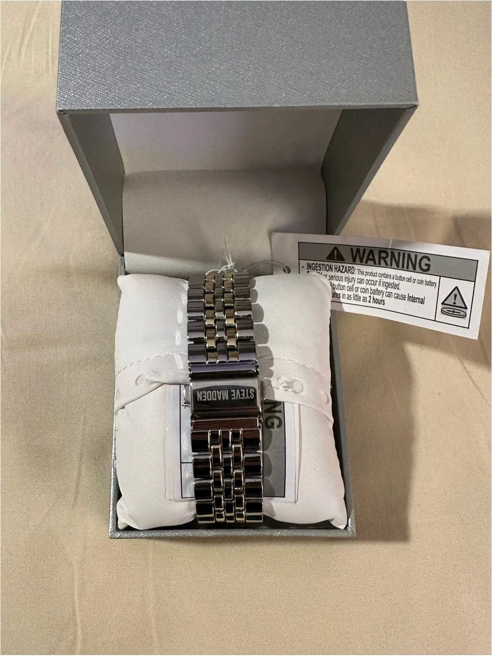 BRAND NEW Steve Madden Silver & Gold Tone Chronograph Style Bracelet Watch